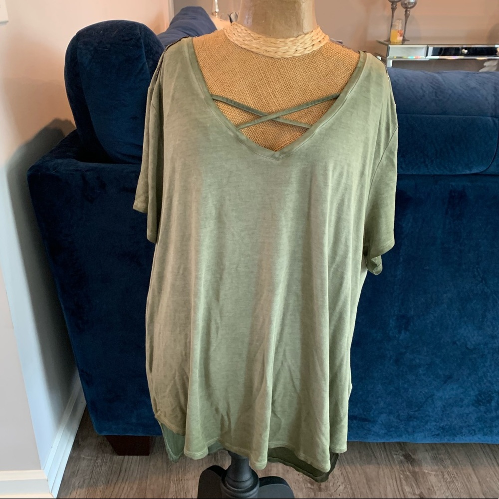 Seven criss cross top